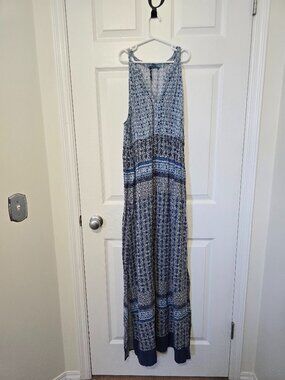Boho Blue Maxi Dress – Size 12 / Large NWOT
